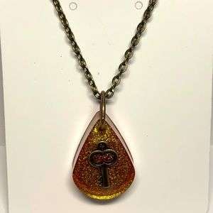 BeachTiff Teardrop Key Resin Pendant